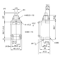 CNTD CWLD Geniş Gövde Doğrusal Pimli Limit Switch