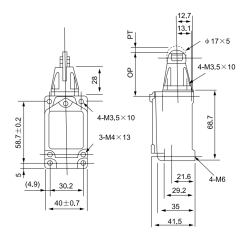 CNTD CWLD1 Geniş Gövde Doğrusal Makaralı Pimli Limit Switch