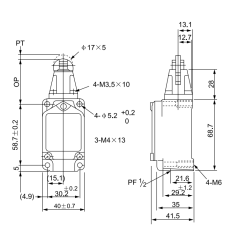 CNTD CWLD2 Geniş Gövde Doğrusal Makaralı Pimli Limit Switch