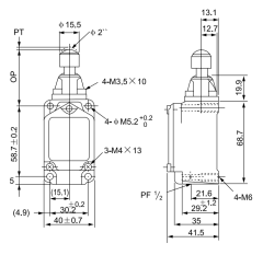 CNTD CWLD3 Geniş Gövde Doğrusal Pimli Bilye Limit Switch