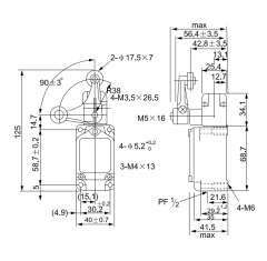 CNTD CWLCA32-41 Geniş Gövde Çatal Kol Çift Makaralı Limit Switch