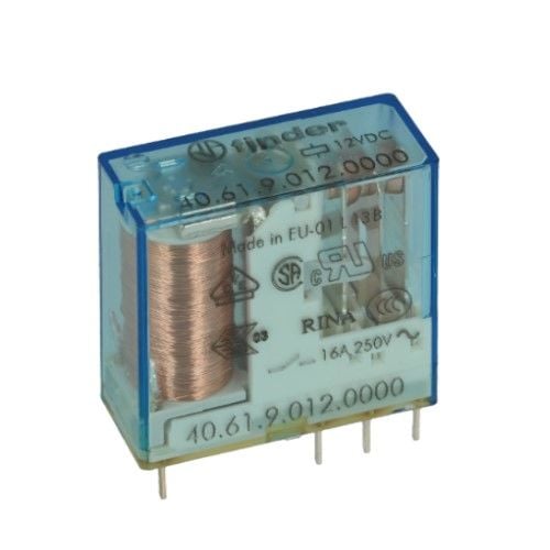 Finder 40.61.9.012.0000 12VDC 16A Tek Kontak Röle