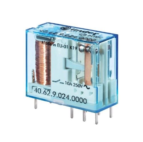 Finder 40.62.9.012.0000 12VDC 10A Çift Kontak Röle