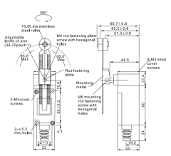 CNTD CHL-5030 Dar Gövde Açısal Kol Ayarlı Metal Makaralı Limit Switch