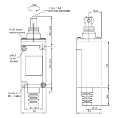 CNTD CHL-5220 Dar Gövde Doğrusal Makaralı Pimli Limit Switch