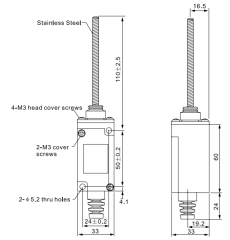 CNTD CHL-5381 Dar Gövde Spiral Telli Limit Switch