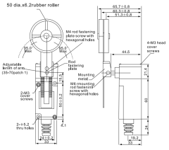 CNTD CHL-5391 Dar Gövde Açısal Kol Ayarlı Kauçuk Makaralı Limit Switch