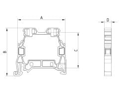 Onka 1010219 MTK 2,5 mm Vidalı Ray Klemens Topraklama