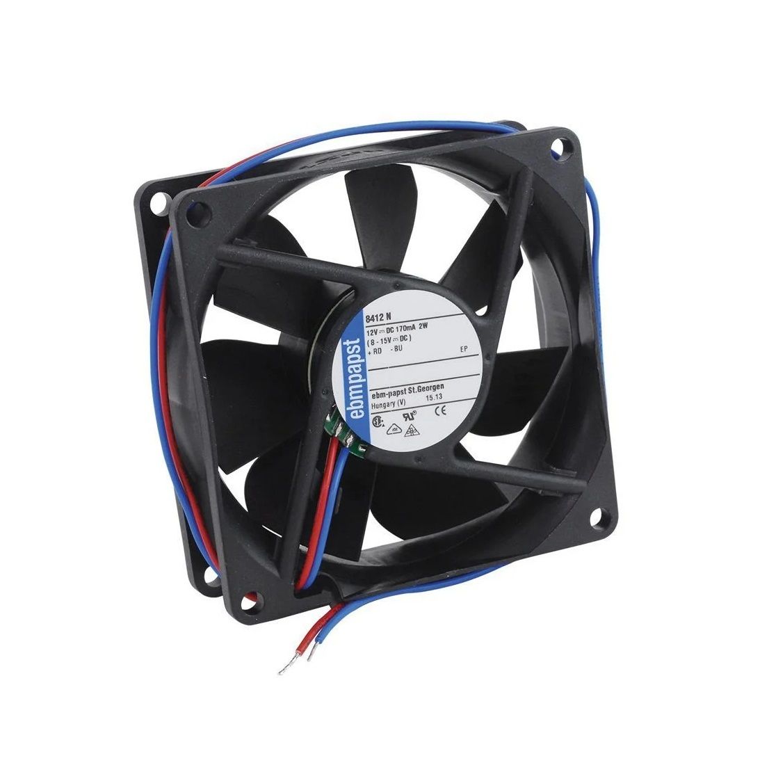 Ebmpapst 8412N 80x80x25 mm 12VDC Kompakt Kare Fan