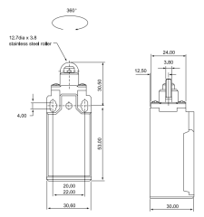 CNTD CLS-103 Dar Gövde Doğrusal Makaralı Pimli Limit Switch