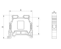 Onka 1010541 MTK 6 mm Vidalı Ray Klemens Topraklama