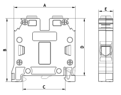 Onka 1010532 MTK 16 mm Vidalı Ray Klemens Topraklama