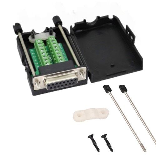 BNB-DSUB15FPV 15 Pin Dişi Vida Bağlantılı Soket