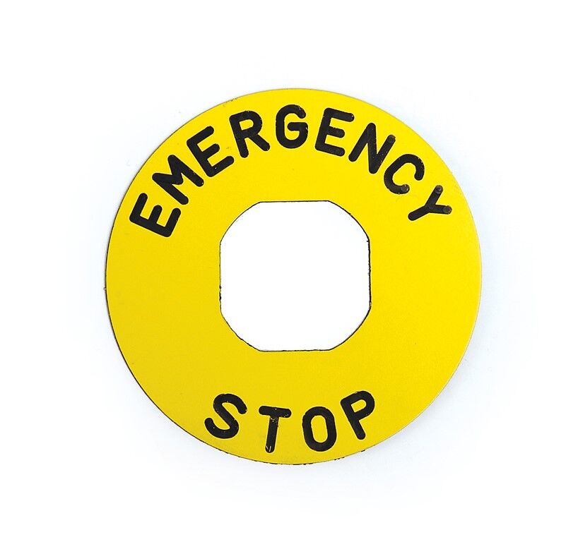 Emas BET60P 60 mm Acil Stop Etiketi Plastik(Emergency Stop)