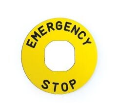 Emas BET90A 90 mm Acil Stop Etiketi Alüminyum(Emergency Stop)