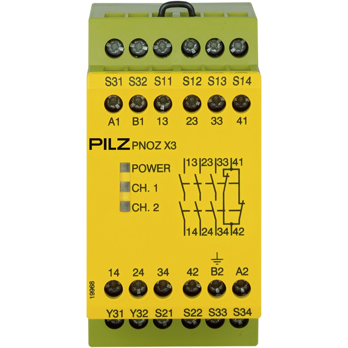 Pilz 774314 PNOZ X3 110VAC/24VDC 3NO/1NC/SO Emniyet Rölesi