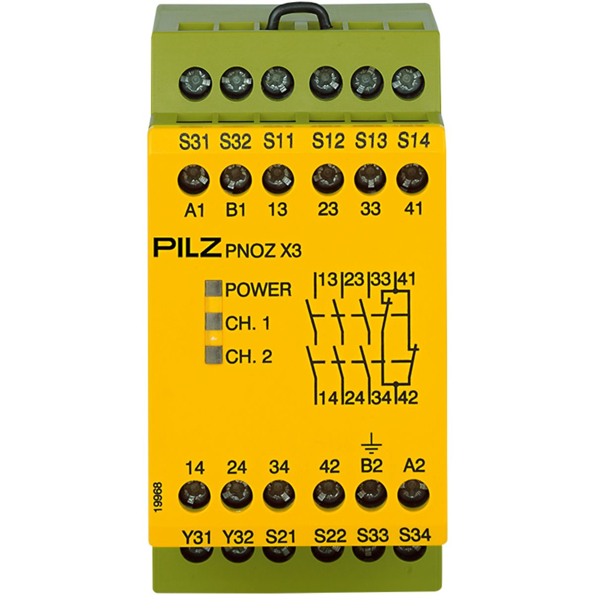 Pilz 774316 PNOZ X3 120VAC/24VDC 3NO/1NC/SO Emniyet Rölesi