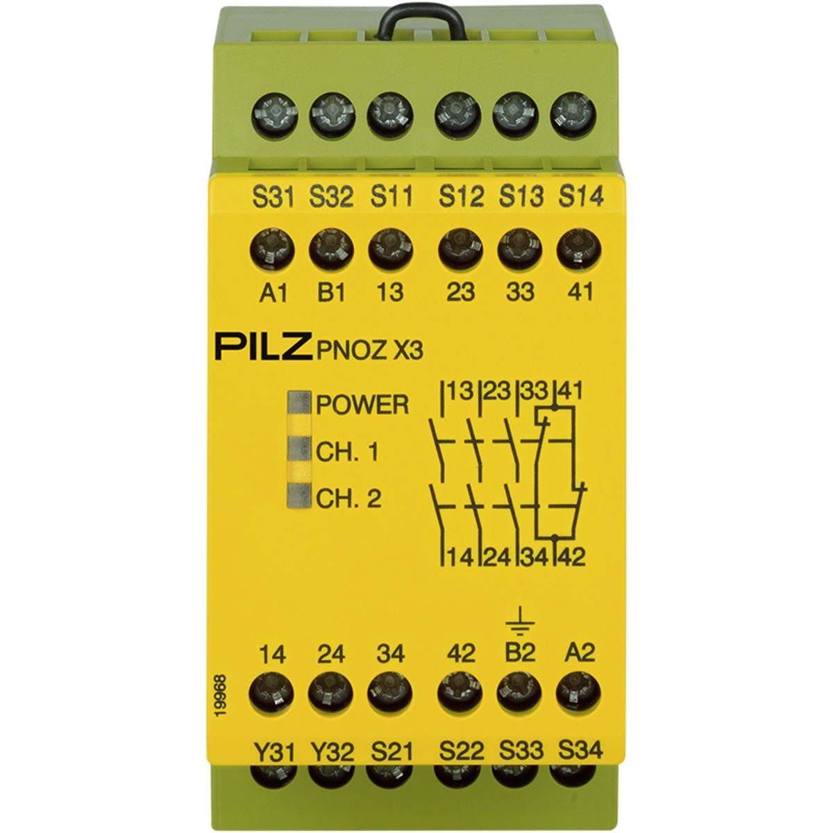 Pilz 774318 PNOZ X3 230VAC/24VDC 3NO/1NC/SO Emniyet Rölesi