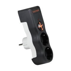 Tunçmatik TSK19022 İkili Akım Korumalı Priz Siyah