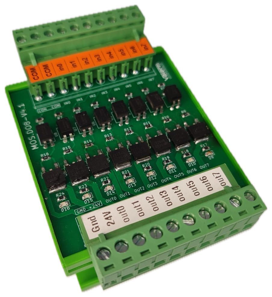 MOS-08-V4 Sekiz Kanal DC SSR Kartı