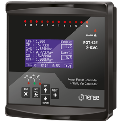 Tense RGT-12E SVC 12 Kademe SVC Uyumlu Trifaze Reaktif Güç Kontrol Rölesi