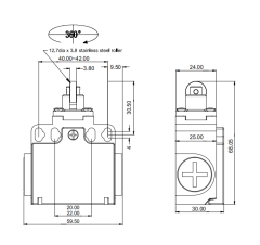 CNTD CLS-302 Geniş Gövde Doğrusal Makaralı Pimli Limit Switch