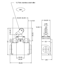 CNTD CLS-311 Geniş Gövde Doğrusal Pimli Kol Makaralı Limit Switch