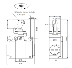 CNTD CLS-312 Geniş Gövde Doğrusal Pimli Kol Makaralı Limit Switch