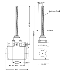 CNTD CLS-381 Geniş Gövde Spiral Telli Limit Switch