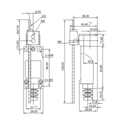 CNTD TZ-8107 Dar Gövde Açısal Kol Ayarlı Çubuklu Limit Switch