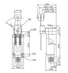 CNTD TZ-8109 Dar Gövde Açısal Kol Ayarlı Metal Makaralı Limit Switch