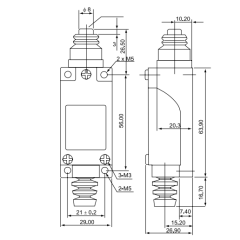 CNTD TZ-8111 Dar Gövde Doğrusal Pimli Limit Switch
