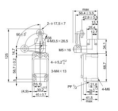 CNTD CWLCA32-42 Geniş Gövde Çatal Kol Çift Makaralı Limit Switch