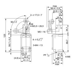 CNTD CWLCA32-42-M Geniş Gövde Çatal Kol Çift Metal Makaralı Limit Switch