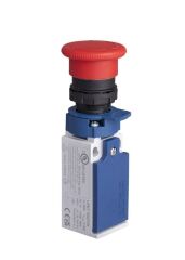 Emas L5K13CPDE L5 Plastik Gövde 40 mm Plastik Acil Stop Butonlu 1NO+1NC Emniyet Switch