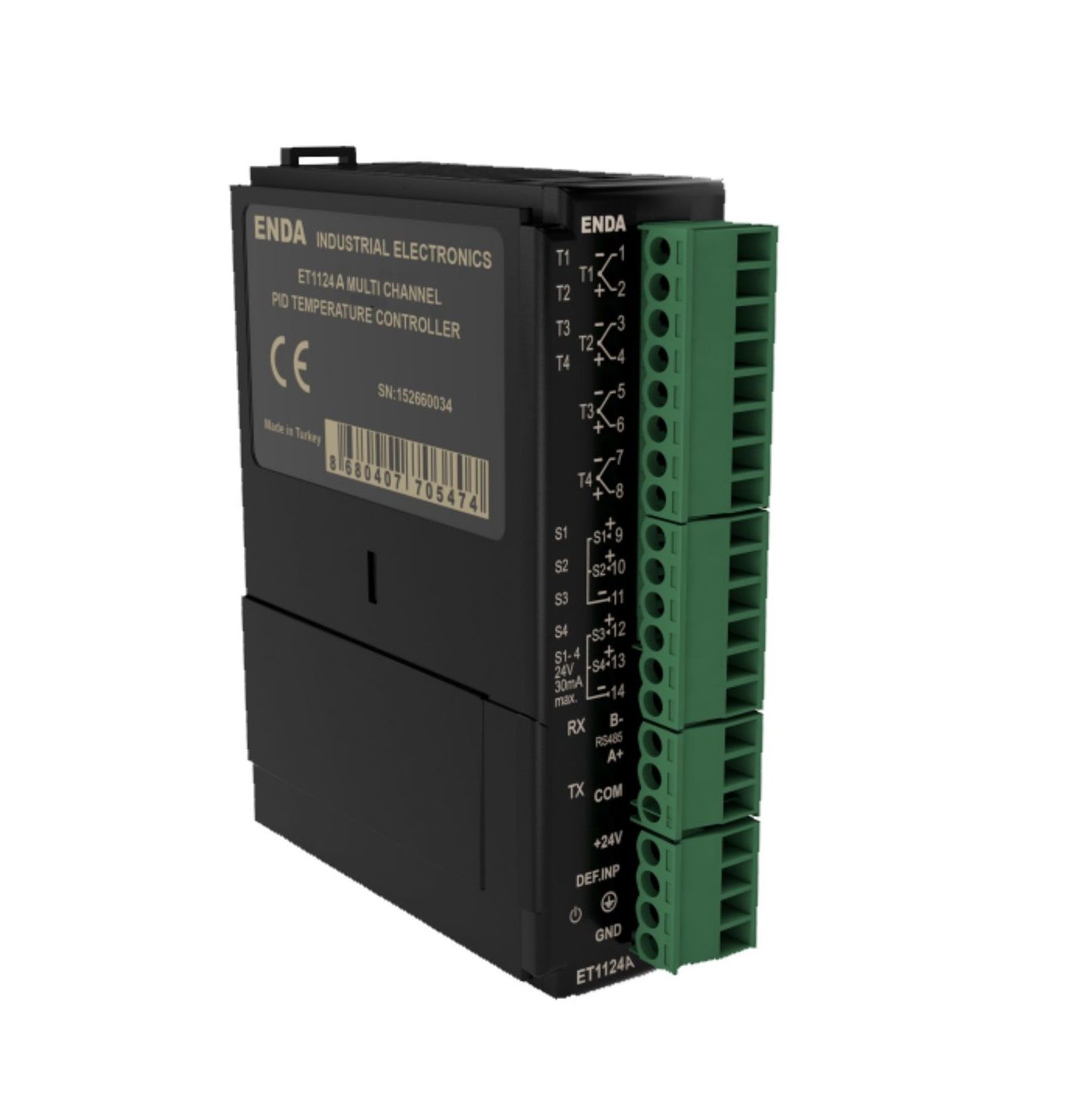 Enda ET1124A 24VDC Ray Tipi Dijital PID Termostat