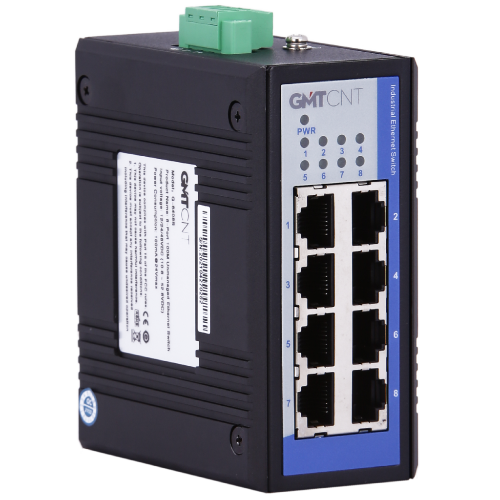 GMTCNT G-6408S 8 Port Endüstriyel Ethernet Switch