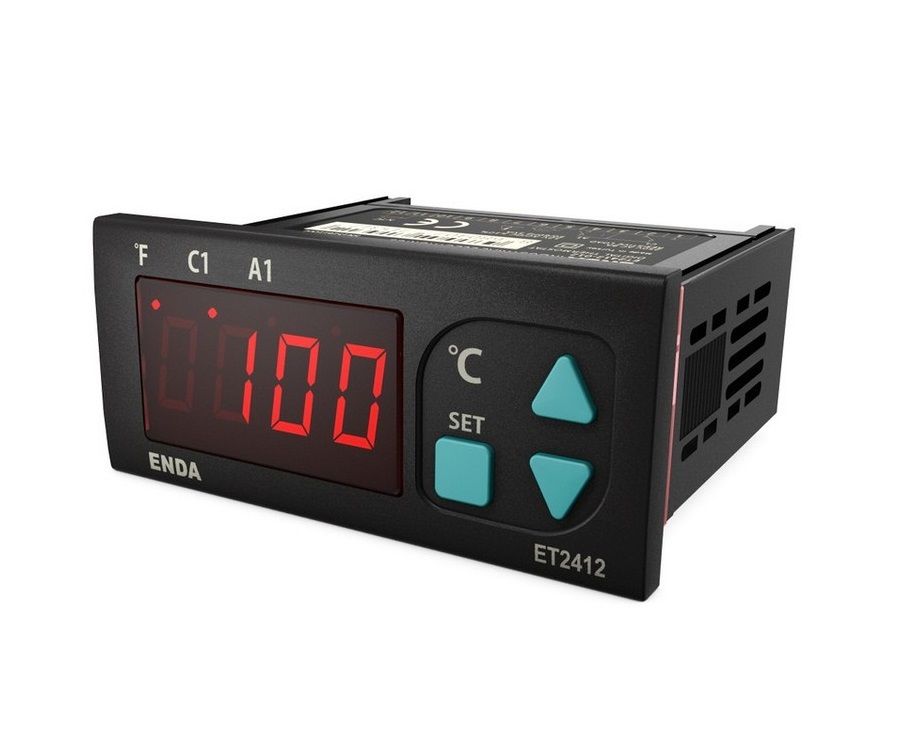 Enda ET2412-230 90-250VAC 77x35mm Dijital On-Off Termostat