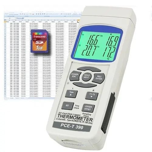 PCE T-390 Sıcaklık Kayıt Cihazı Datalogger