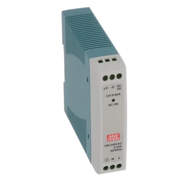 Mean Well MDR-10-12 12VDC 0,84A Ray Tipi Güç Kaynağı