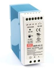 Mean Well MDR-40-12 12VDC 3,33A Ray Tipi Güç Kaynağı