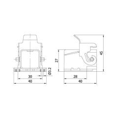 Mete Enerji 403002S 4x10 A Alüminyum Çoklu Makine Prizi Eğik