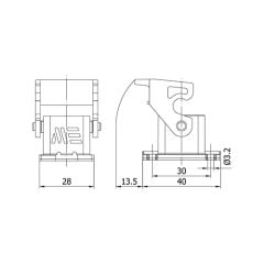 Mete Enerji 403070 4x10 A Termoplastik Çoklu Makine Prizi