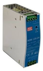 Mean Well NDR-120-24 24VDC 5A Ray Tipi Güç Kaynağı