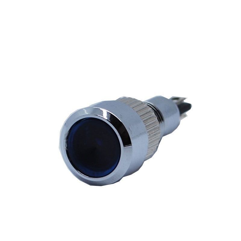 Butto J8-160P-YD IP67 8mm Çıkık Kafa Metal Led Sinyal Lambası 6-24VAC/DC Sarı