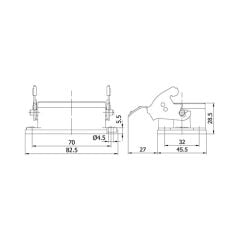 Mete Enerji 403091S 6x16 A Alüminyum Çoklu Makine Fişi Metal Mandallı
