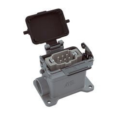 Mete Enerji 403703S 6x16 A Alüminyum Çoklu Duvar Fişi Menteşe Kapak ve Metal Mandallı