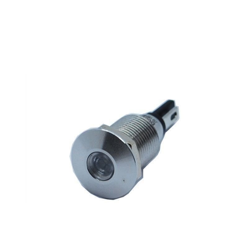 Butto J10-130P-RA2 IP67 10mm Yassı Kafa Metal Led Sinyal Lambası 220VAC Kırmızı