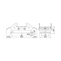 Mete Enerji 403020S 10x16 A Alüminyum Çoklu Makine Prizi Metal Mandallı