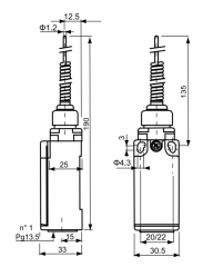 CNTD CZE-00-LSM Dar Gövde Telli Limit Switch